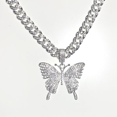 Girlie Cuban Link Butterfly Necklace - ModernGirlie